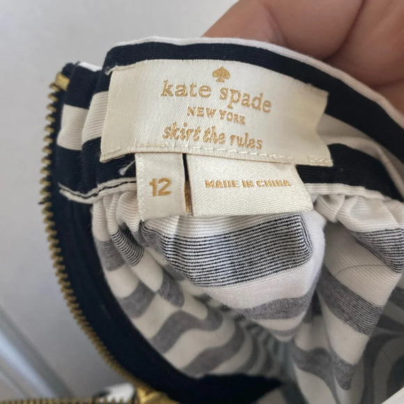 Kate Spade Skirt the Rules Striped Skirt size 12 - Picture 4 of 5
